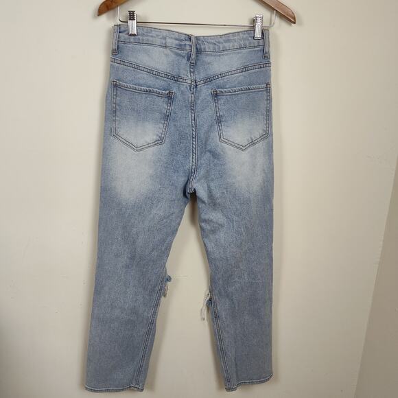 S.O.N.G. BUTTON FLY DESTROYED JEANS TIMELESS FIT WOMEN'S 28 RIPPED DISTRESSED - Picture 7 of 13